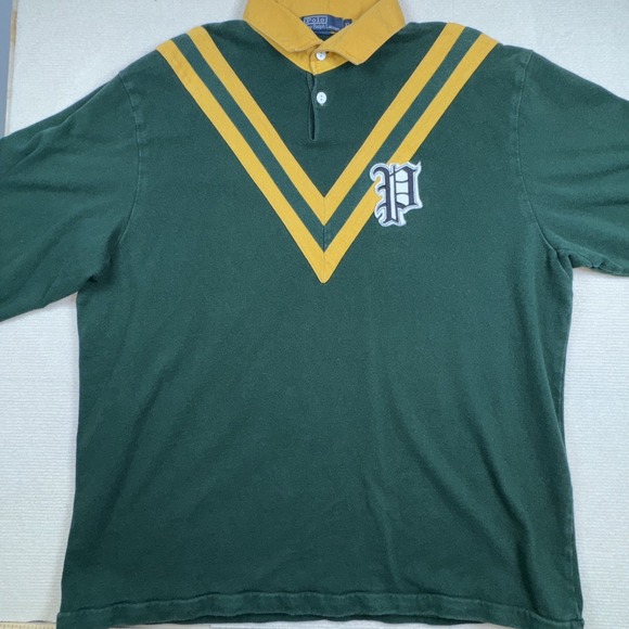 Vintage Polo Ralph Lauren Rugby Pullover Mens XL Crest Collar Long Sleeve Logo - Picture 5 of 9